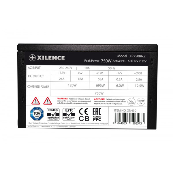 Фото - Блок живлення для ПК Xilence Performance C+ (XP750R6.2_Bulk)