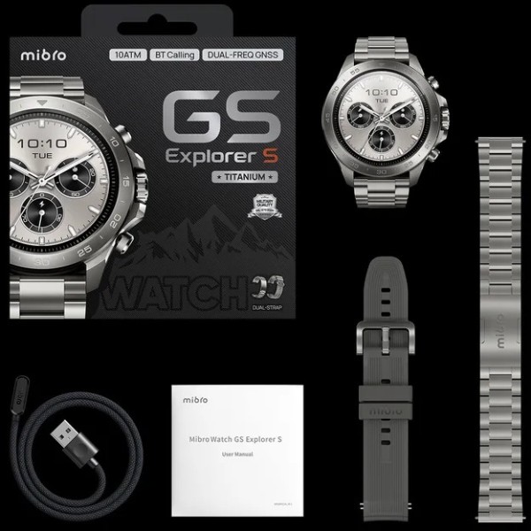 Фото - Смарт-годинник Mibro GS Explorer S Solid Titanium (XPAW023FT)