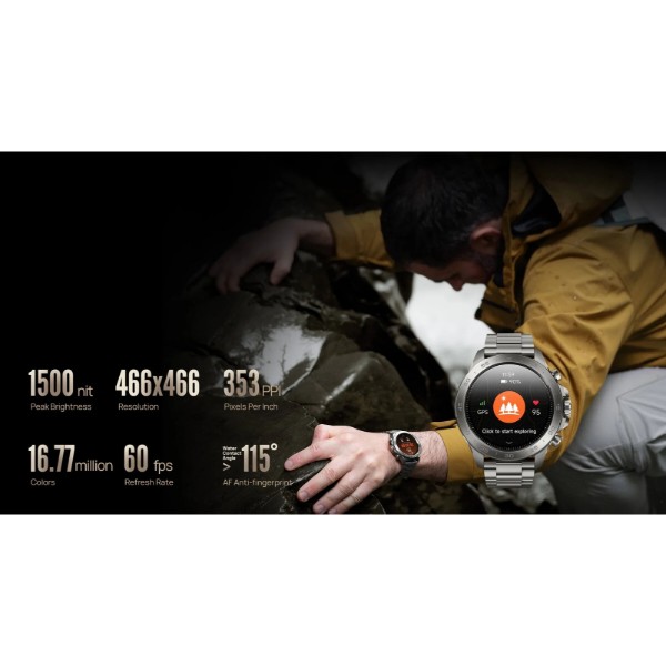 Фото - Смарт-годинник Mibro GS Explorer S Solid Titanium (XPAW023FT)