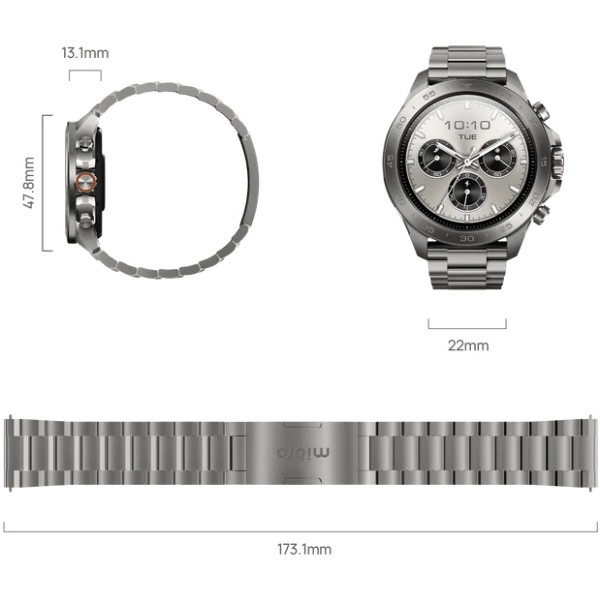 Фото - Смарт-годинник Mibro GS Explorer S Solid Titanium (XPAW023FT)