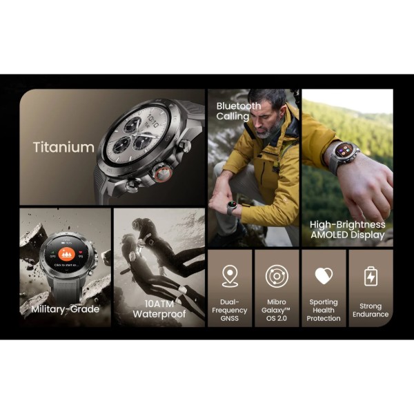 Фото - Смарт-часы Mibro GS Explorer S Titanium (XPAW023TS)