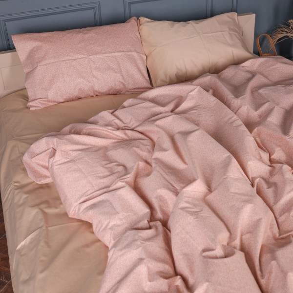 Фото - Комплект постельного белья MirSon King Size 220х240 см 22-1444 Gentle Peach Glow (2200012407066)