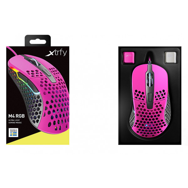 Фото - Мышь проводная игровая Xtrfy M4 RGB, Pink (XG-M4-RGB-PINK)