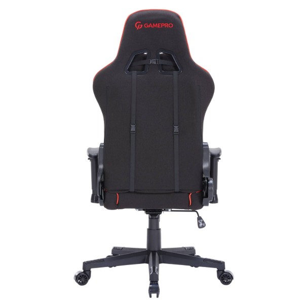 Фото - Крісло для геймерів GamePro Size L Fabric Black&Red (GC575FB)
