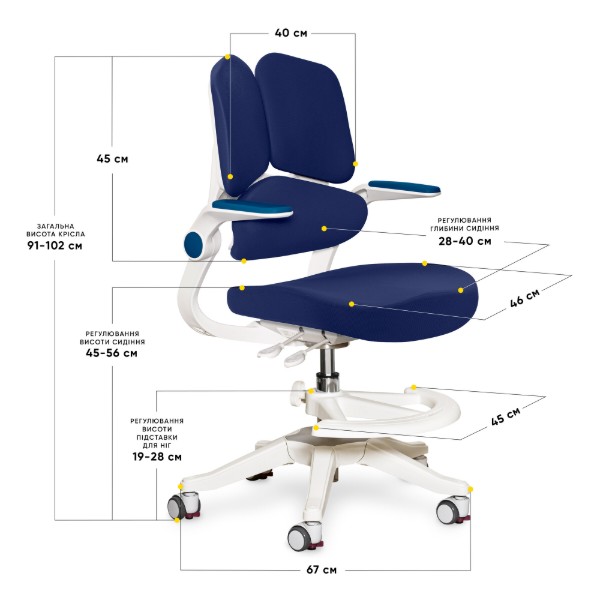 Фото - Кресло детское Mealux Trident Dark Blue (Y-617 DB)