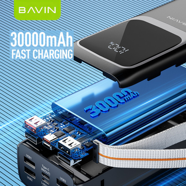 Фото - Батарея мобільна Bavin PC1031S 30000 mAh FAST CHARGING 22.5W Black (Y-PC1031S BK)