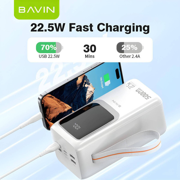 Фото - Батарея мобільна Bavin PC1032S 50000 mAh FAST CHARGING 22.5W Black (Y-PC1032S BK)