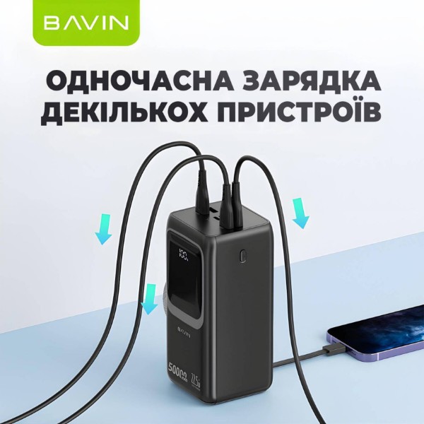 Фото - Батарея мобільна Bavin PC1032S 50000 mAh FAST CHARGING 22.5W White (Y-PC1032S WH)