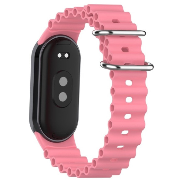 Фото - Ремінець для фітнес-браслету BeCover Wave Style for Xiaomi Mi Smart Band 8 / 9 / 10 Dusty Pink (714353)