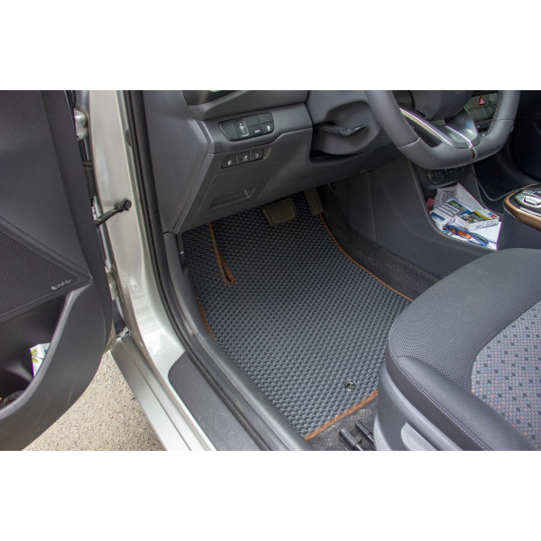 Фото - Килимки ворсові в салон авто EVAtech Premium для Hyundai Ioniq Hybrid 2016 1 покоління Htb Korea чорний кант HY43830A2LA3VPB