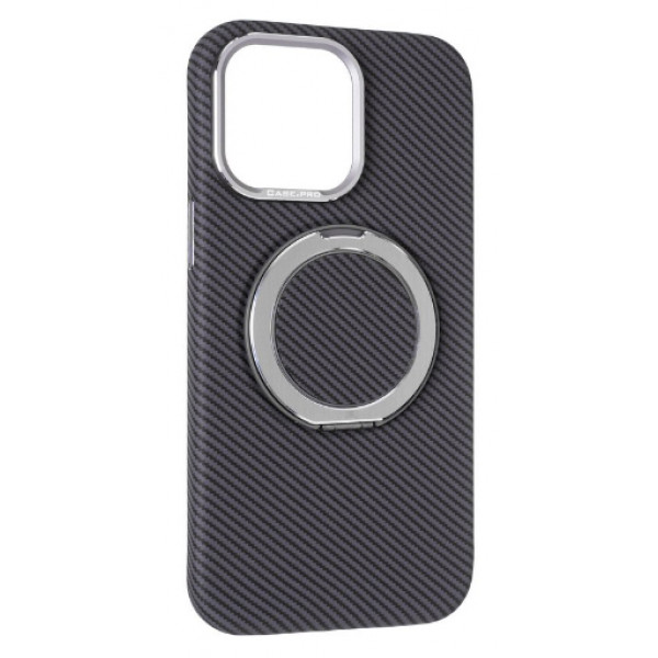 Фото - Чохол для смартфону
 Gelius Carbon Ring Stand 360 for iPhone 13 Pro Max Grey (98592)