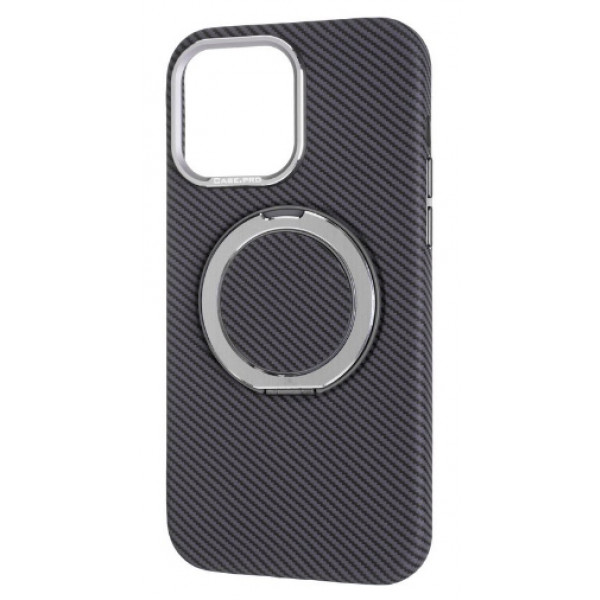 Фото - Чохол для смартфону
 Gelius Carbon Ring Stand 360 for iPhone 13 Pro Max Grey (98592)