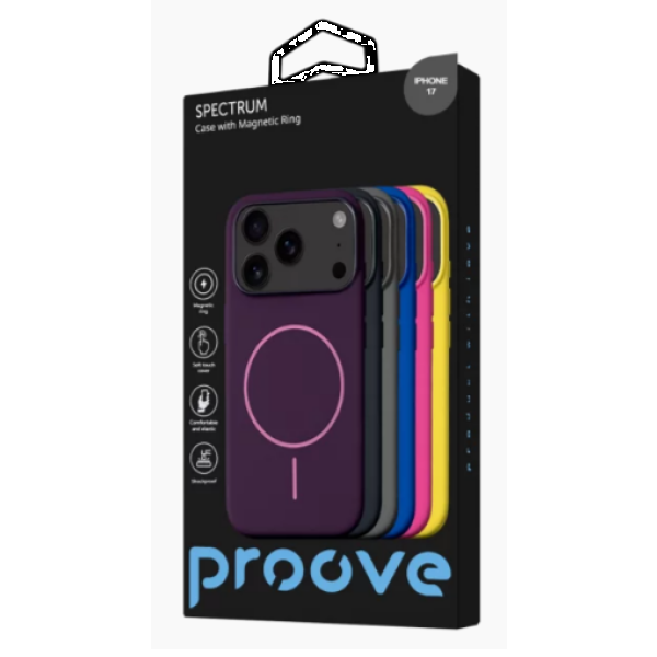 Фото - Чохол для смартфону Proove Spectrum Case with Magnetic Ring iPhone 17 stone gray (PCSPIP170039)