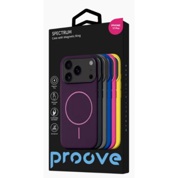 Фото - Чохол для смартфону Proove Spectrum Case with Magnetic Ring iPhone 17 Pro stone gray (PCSPIP17P039)