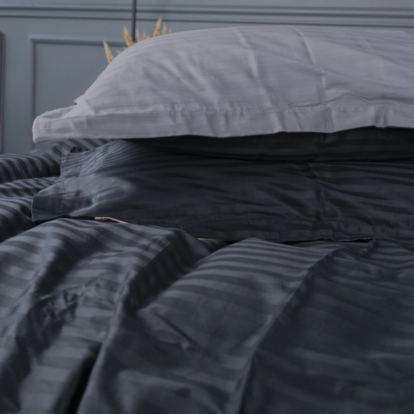 Фото - Комплект постільної білизни дитячий MirSon Satin Stripe 30-0021 + 30-0012 Yamindi 110х140 (2200005247549)