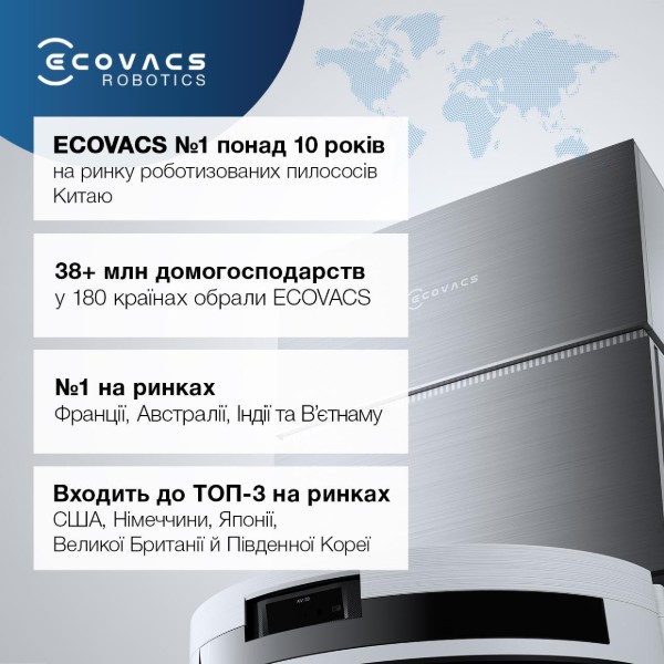 Фото - Робот-пилосос миючий Ecovacs N20E PLUS (YDLX11-3 WHITE)