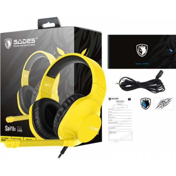Фото - Гарнітура дротова ігрова Sades SA-721 Spirits Yellow (sa721yej)