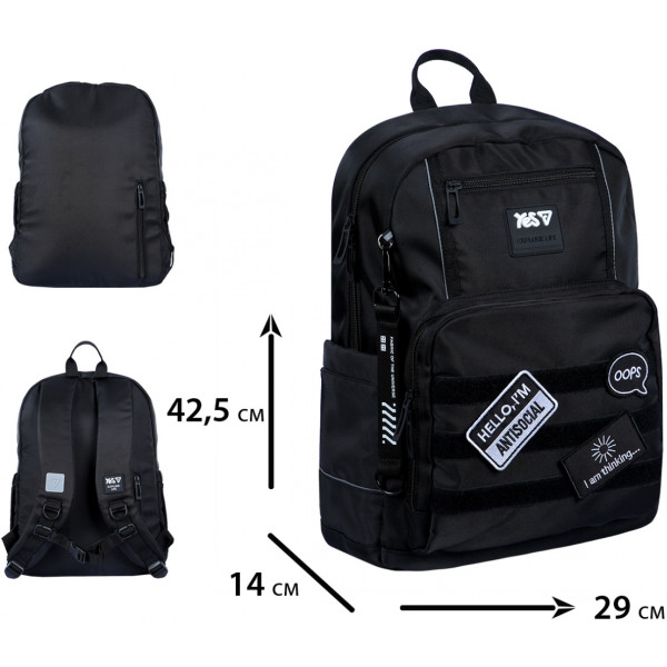 Фото - Рюкзак школьный YES Т-115M Yes OOPS (550338)