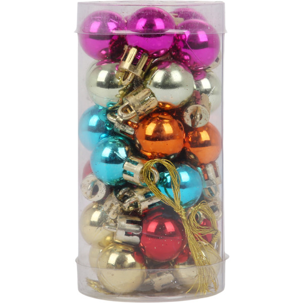 Фото - Набір ялинкових іграшок YES! Fun 2 см 30 шт. мікс кольорів (975113)
