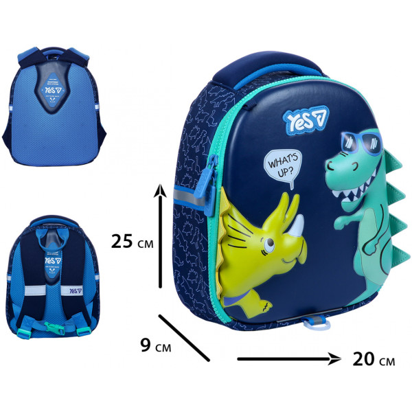 Фото - Рюкзак школьный YES K-33XXS Dino Friends (550439)