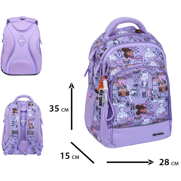 Фото - Рюкзак школьный YES S-117M Smiley World. Anime (550383)