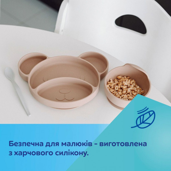 Фото - Тарілка для малюка Canpol babies Ведмедик - рожева (51/401_pin)