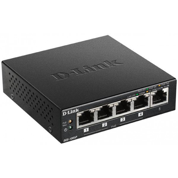 Фото - Коммутатор локальної мережі (Switch) D-Link DGS-1005P/E