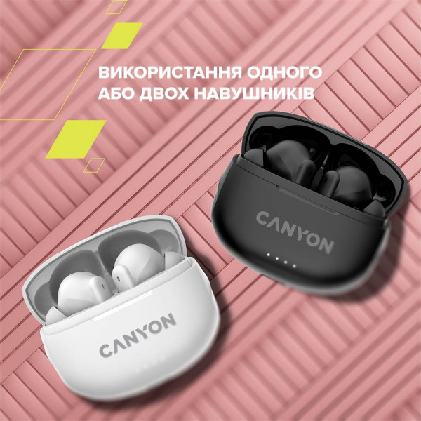 Фото - Наушники вкладыши беспроводные TWS Canyon TWS-8 (CNS-TWS8B) Black