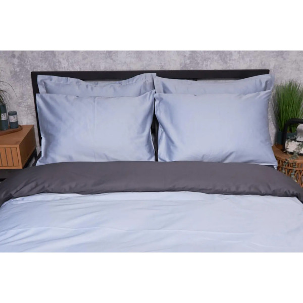 Фото - Комплект постільної білизни Moon&Star Satin Premium Skyline Gray 200х220 (MS-820002871)