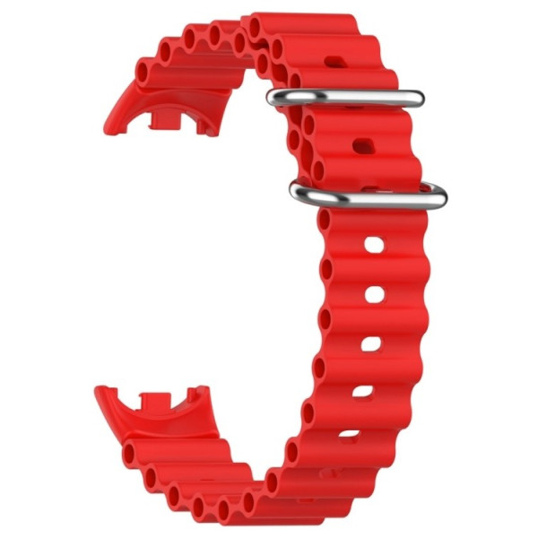 Фото - Ремінець для фітнес-браслету BeCover Wave Style for Xiaomi Mi Smart Band 8 / 9 / 10 Red (714359)