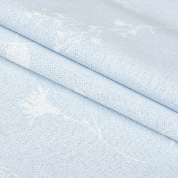 Фото - Простирадло полуторне Home Line бязь 145Х215 волошки білі на блакитному (173548)