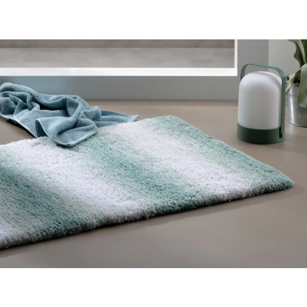 Фото - Килимок для ванної кімнати Kela Ombre 100х60х3.7 см зелений нефрит (23562)
