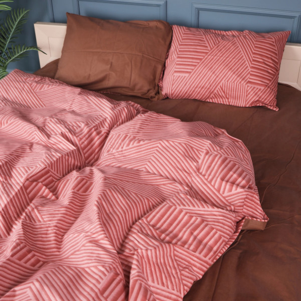 Фото - Комплект постельного белья MirSon King Size 220х240 см 17-0631 Diamond Brown Бязь (2200008465568)