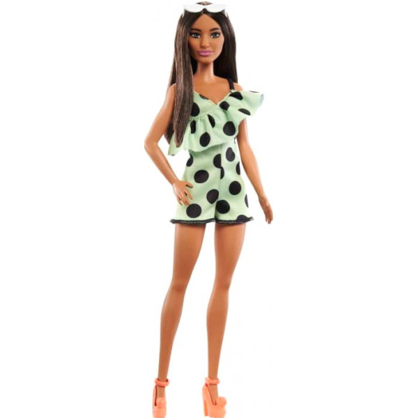 Фото - Кукла Barbie "Модница" в комбинезоне цвета лайм в горошек (HJR99) Фото - Кукла Barbie "Модница" в комбинезоне цвета лайм в горошек (HJR99)