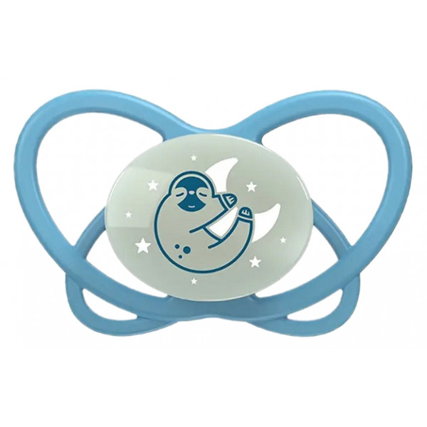 Фото - Ортодонтична пустушка NIP Мій метелик НІЧ Синій 2 шт. (38655-51)