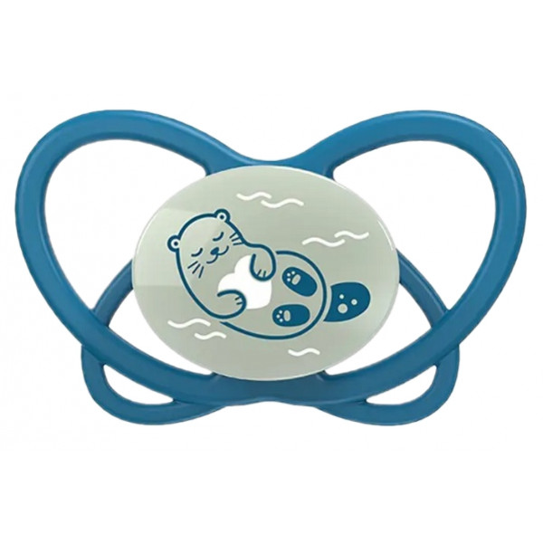 Фото - Ортодонтична пустушка NIP Мій метелик НІЧ Синій 2 шт. (38655-51)