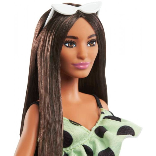 Фото - Кукла Barbie "Модница" в комбинезоне цвета лайм в горошек (HJR99)
