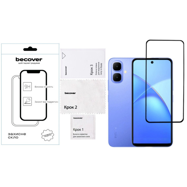 Фото - Захисне скло для смартфону BeCover for Infinix Smart 10 (X6725) Black (714757)