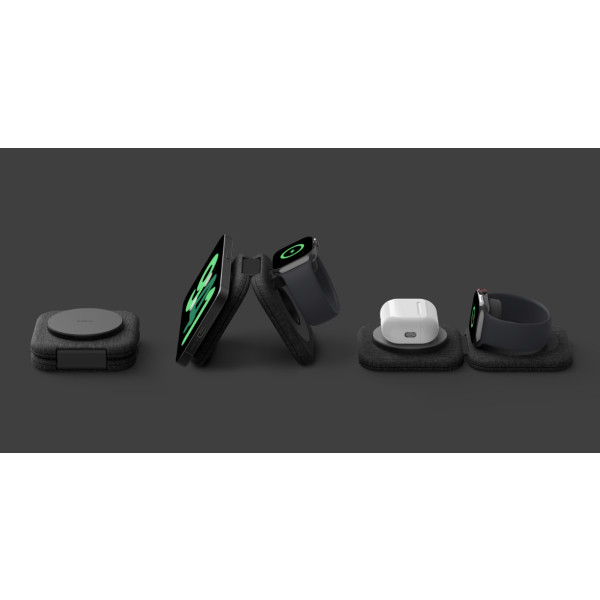 Фото - Бездротовий зарядний пристрій Belkin 2в1 15Вт Travel Pad Qi2 (WIZ026VFBK)