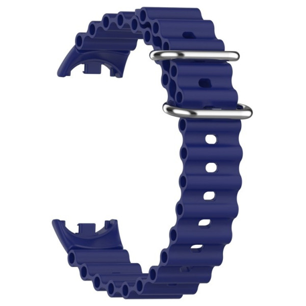 Фото - Ремінець для фітнес-браслету BeCover Wave Style for Xiaomi Mi Smart Band 8 / 9 / 10 Deep Blue (714352)