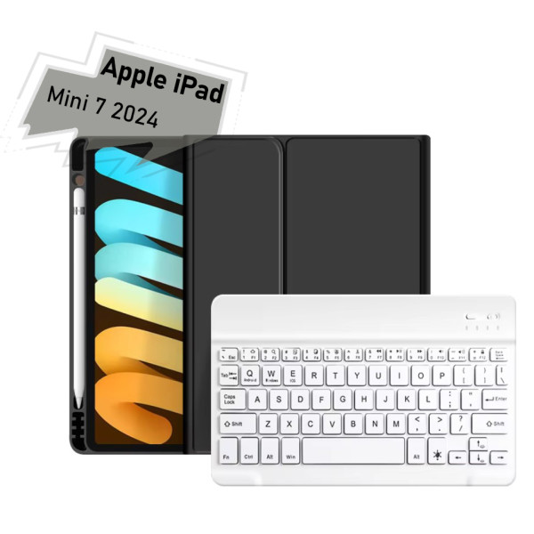 Фото - Чохол для планшету BeCover з бездротовою клавіатурою for Apple iPad Mini 7 2024 Black (712992)