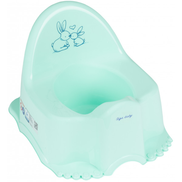 Фото - Горшок детский Tega Baby ЕСО Зайчики Мятный (KR-007-105)