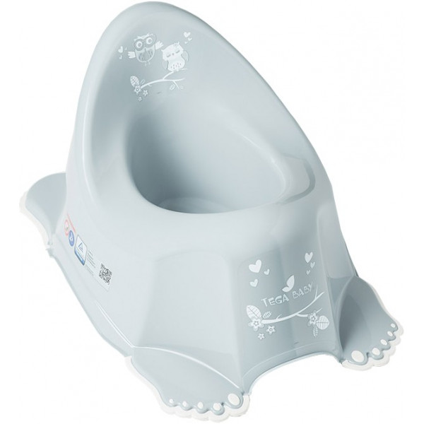 Фото - Горщик дитячий Tega Baby Сова з антиковзаючою гумою Сірий (SO-001-106)