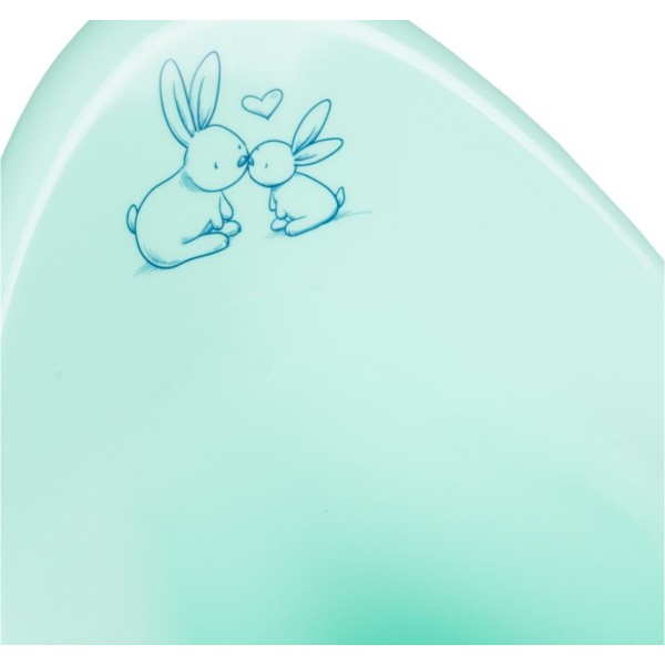 Фото - Горшок детский Tega Baby Зайчики с антискользящей резиной Мятный (KR-001-105)