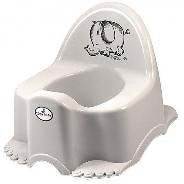 Фото - Горщик дитячий Tega Baby ЕСО Слоник з музикою Сірий (PO-057-162)
