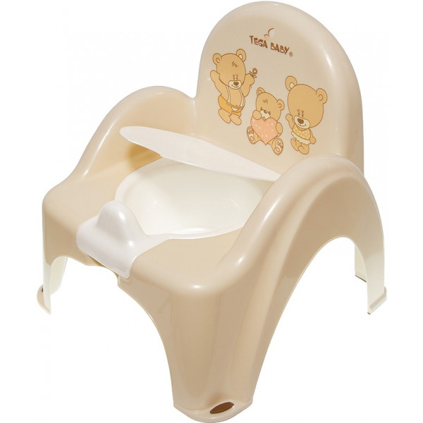 Фото - Горщик дитячий Tega Baby стільчик Ведмедики Бежевий (MS-012-119)