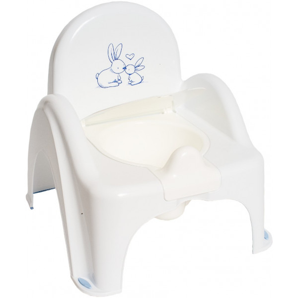 Фото - Горщик дитячий Tega Baby стільчик Зайчики з музикою Білий (PO-065-103)
