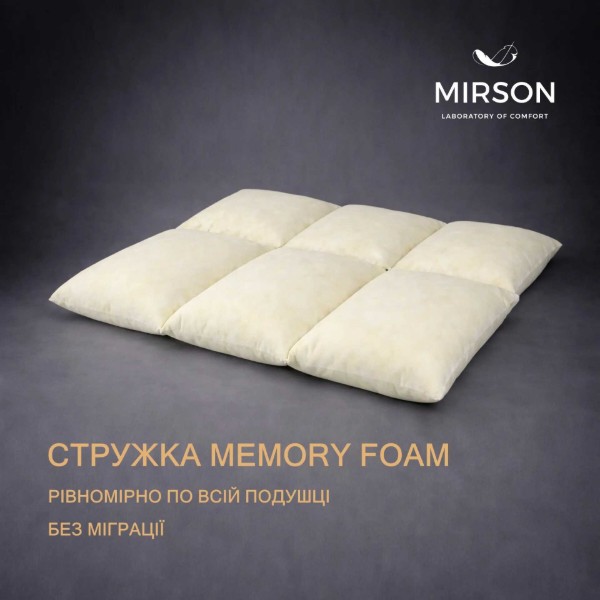 Фото - Подушка стандартна MirSon №2758 Royal Silver Memory 70х70 см (2200005196670)