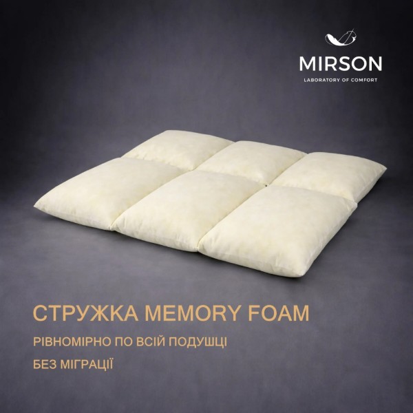 Фото - Подушка стандартная MirSon №1577 Eco Vital Memory 50х70 см (2200005196410)
