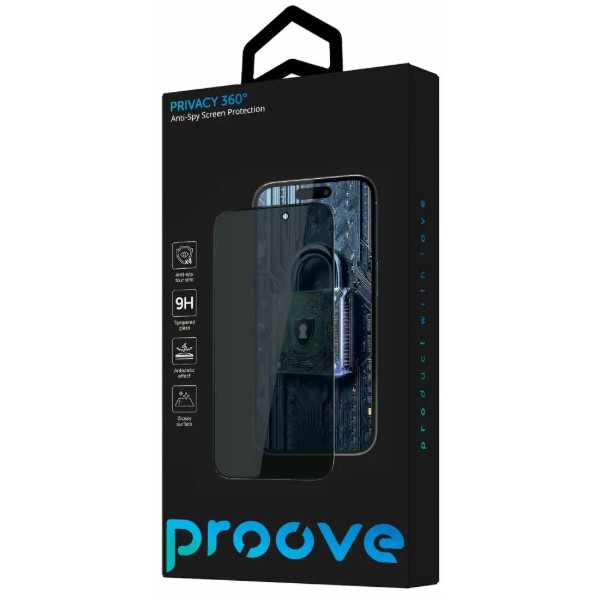 Фото - Захисне скло для смартфону Proove Privacy 360 iPhone 14 Pro/15/16 black (PGP360I14P01)